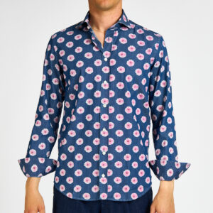 camicia denim stampa fiore Bastoncino
