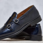 Mocassino Doucal's pelle doppia fibbia blu