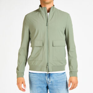 giubbino Duno verde salvia zip