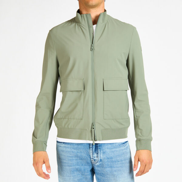 giubbino Duno verde salvia zip
