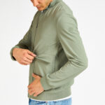 giubbino Duno verde salvia zip