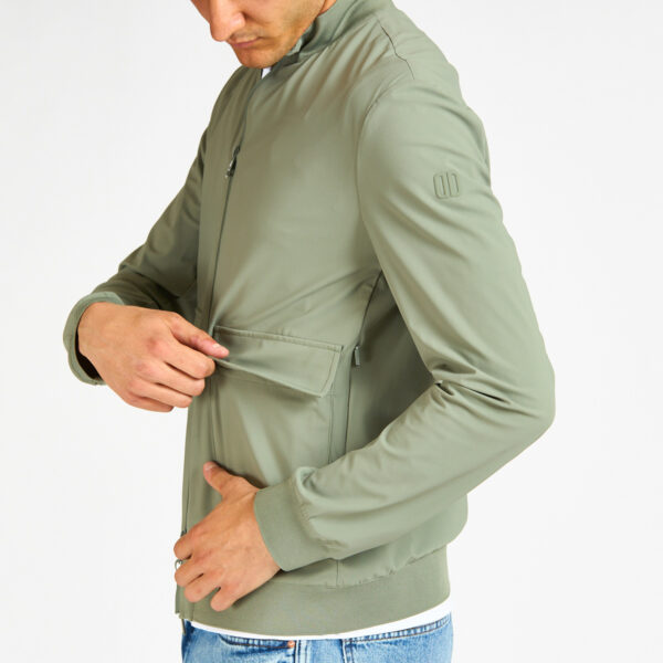 giubbino Duno verde salvia zip