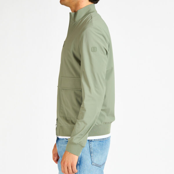 giubbino Duno verde salvia zip