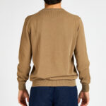 maglioncino girocollo manica lunga cotone kangra blu marrone
