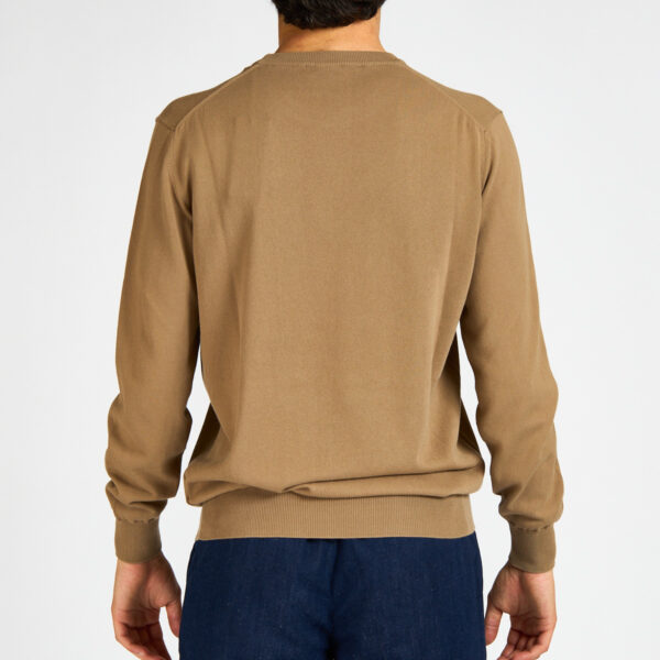 maglioncino girocollo manica lunga cotone kangra blu marrone