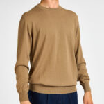 maglioncino girocollo manica lunga cotone kangra blu marrone