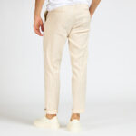 pantalone laccio devorè beige gessato