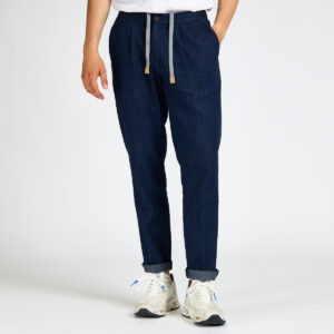 pantalone devorè laccio denim jeans
