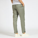 pantalone devorè laccio lino grigio