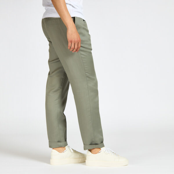 pantalone devorè laccio lino grigio