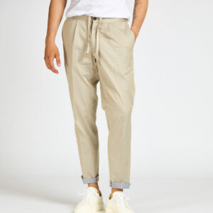 Pantalone devorè laccio beige pesca tessuto solaro