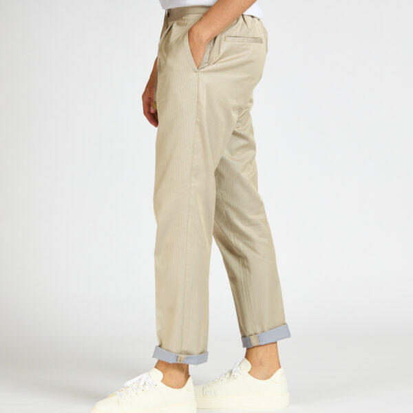 Pantalone devorè laccio beige pesca tessuto solaro