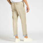 Pantalone devorè laccio beige pesca tessuto solaro