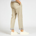 Pantalone devorè laccio beige pesca tessuto solaro