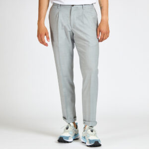 pantalone Devorè frescolana pences grigio beige verde