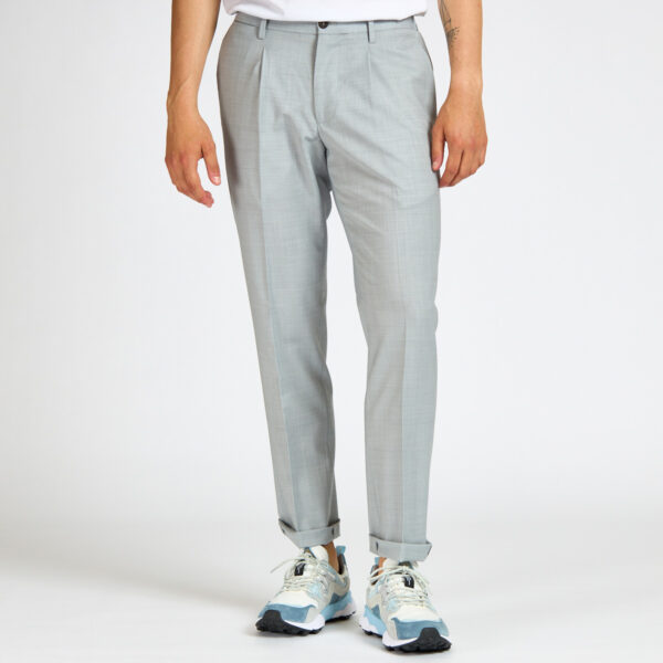 pantalone Devorè frescolana pences grigio beige verde