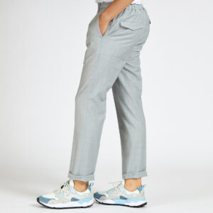 pantalone Devorè frescolana pences grigio beige verde