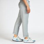 pantalone Devorè frescolana pences grigio beige verde