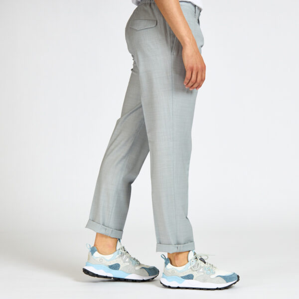 pantalone Devorè frescolana pences grigio beige verde
