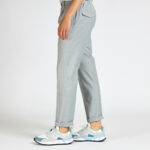 pantalone Devorè frescolana pences grigio beige verde