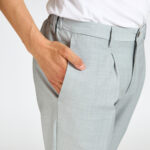 pantalone Devorè frescolana pences grigio beige verde