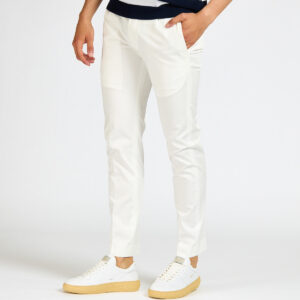 pantalone pt torino pence cotone modello dieci bianco beige