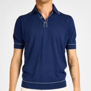 polo filo filippo de laurentiis blu indaco