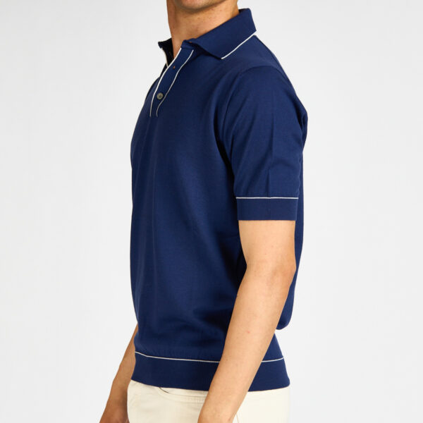 polo filo filippo de laurentiis blu indaco
