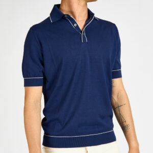 polo filo filippo de laurentiis blu indaco