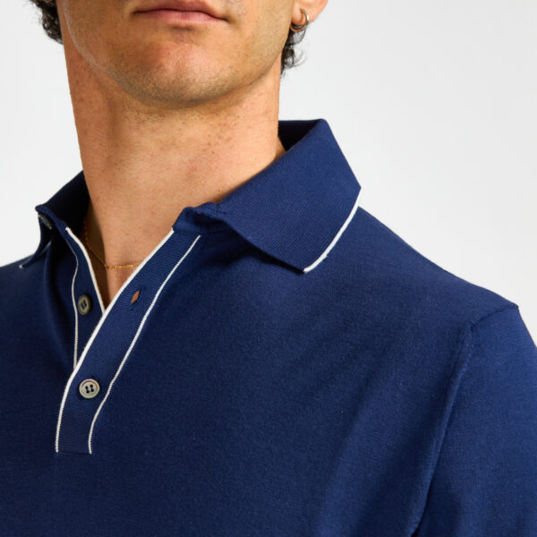 polo filo filippo de laurentiis blu indaco