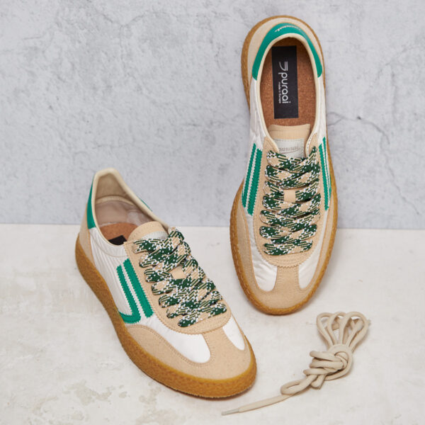 Sneaker Puraai Camoscio Verde beige
