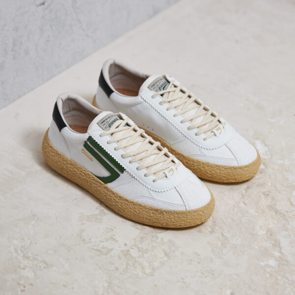 Sneaker Puraai Pelle Bianco Verde nero