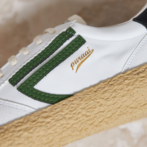 Sneaker Puraai Pelle Bianco Verde nero