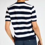 tshirt kangra filo rigata blu