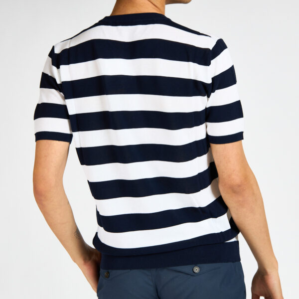 tshirt kangra filo rigata blu